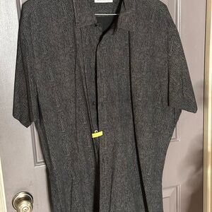 James Campbell Charcoal and Black Short Sleeve Shirt